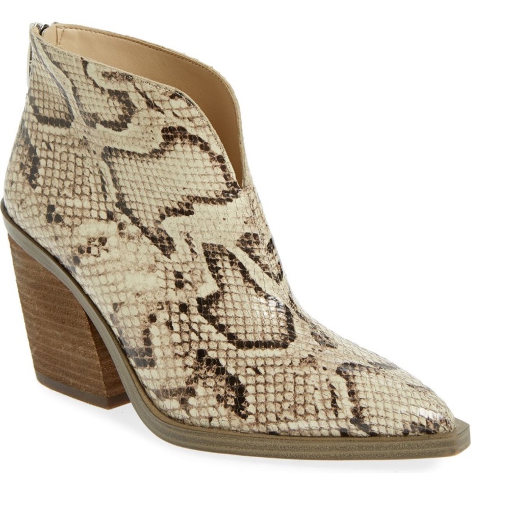 Vince Camuto Ginsel Bootie in Snake Print Leather